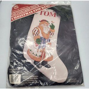 Vintage Banar Designs Old World Santa Cross Stitch Christmas Stocking Kit